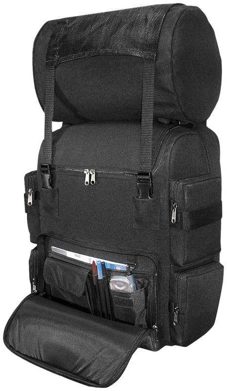 New t-bags expandable bag with top roll and net motorcycle touring bag cruiser