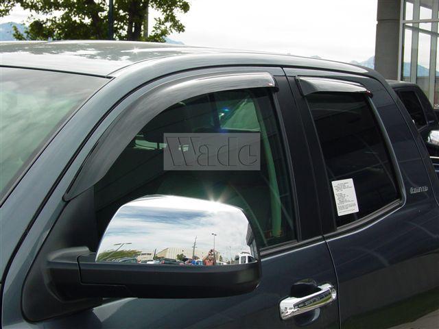 Toyota tundra double cab 2007 - 2013 tape-on vent visor shade rain guard