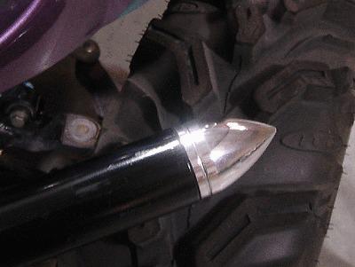 Billet bar end caps bullet shaped, rhino, ranger - 1 3/4" tubing, made in usa!