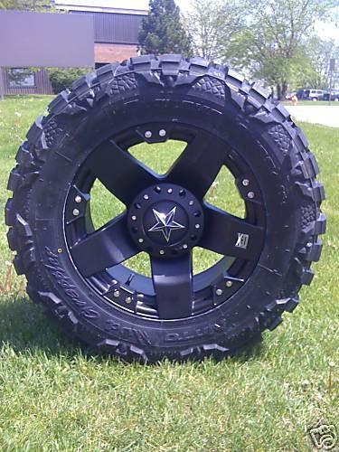 20" wheels rims xd rockstar matte black with 35x12.50x20 nitto mud grappler mt