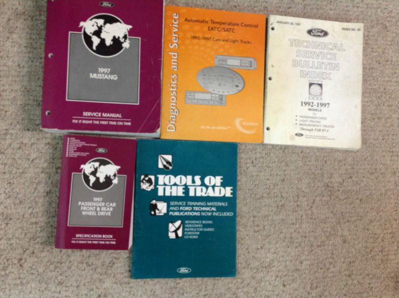 1997 ford mustang gt cobra service shop manual set w specs & bulletins book oem