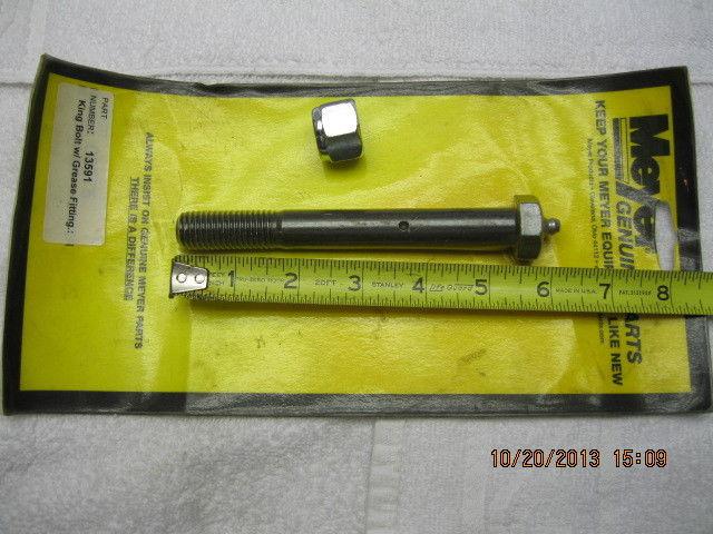 New genuine meyer snowplow king bolt w/ grease fitting for 2 meter plow blade