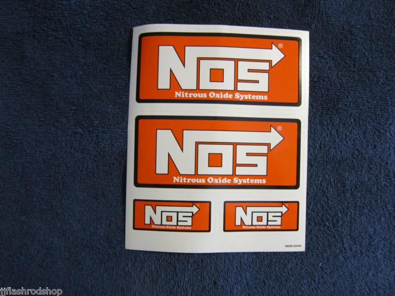 Nos 4 pack of adhesive backed decals / stickers