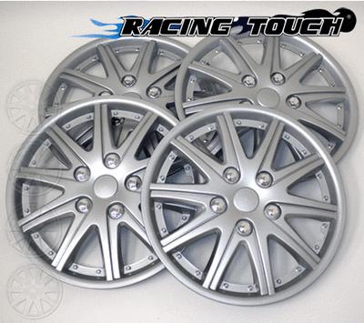 Wheel cover replacement hubcaps 15" inch metallic silver hub cap 4pcs set #027