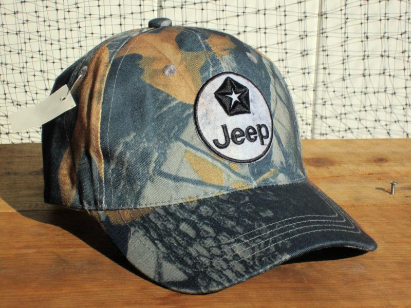 New nwt jeep logo camouflage baseball golf fishing hat cap automobile car truck