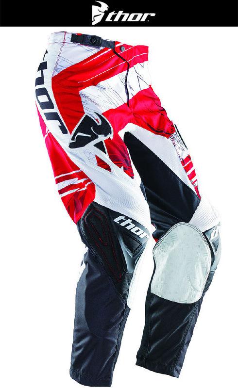 Thor phase swipe red white black sizes 28-44 dirt bike pants motocross mx atv 14