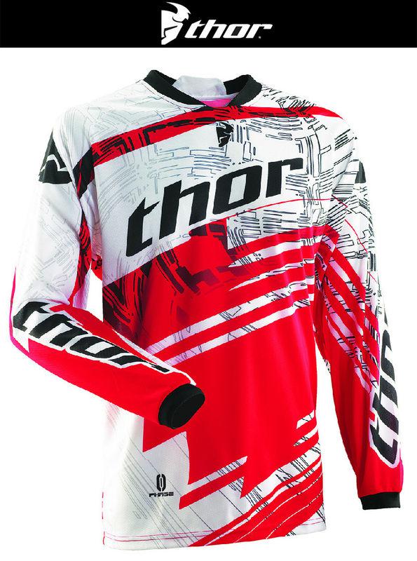 Thor youth phase swipe red white black dirt bike jersey motocross mx atv 2014