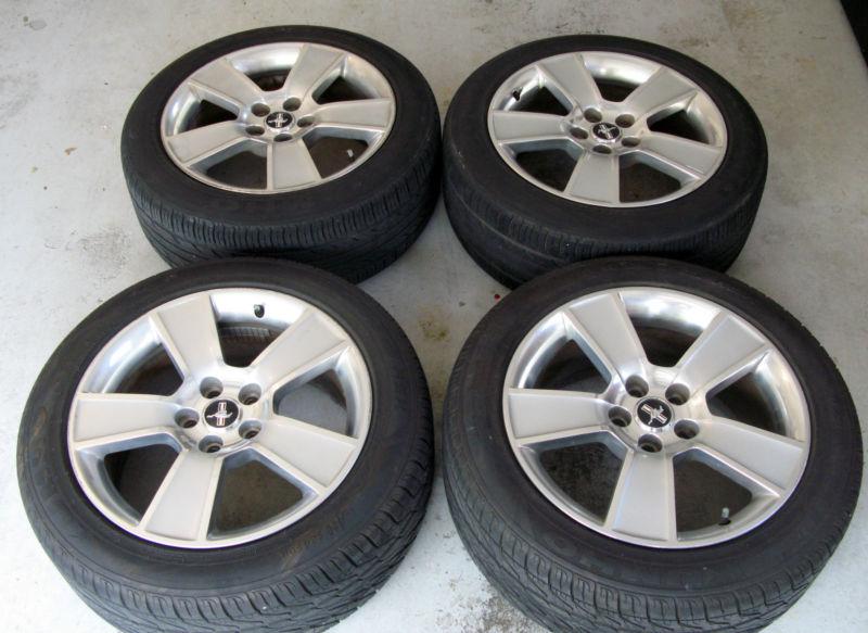 18" ford mustang gt alloy wheels rims kumho  tires 2007 oem silver