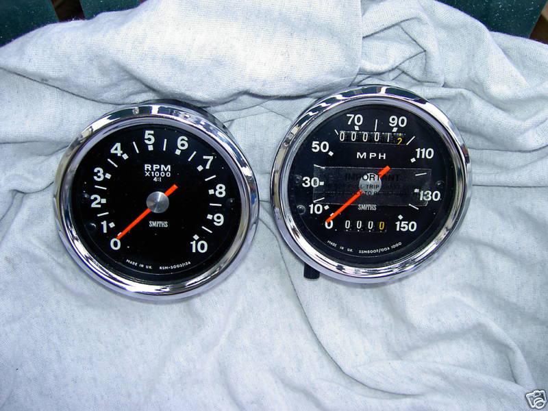 1970-1974 triumph trident t150 smiths 150mph speedometer /tachometer gauges