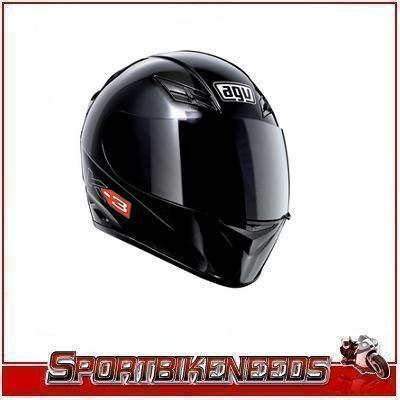 Agv k3 mono solid black helmet size xxlarge xxl