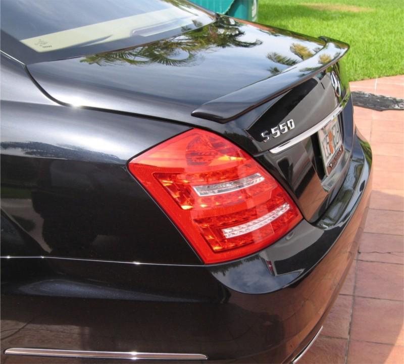 2007-2012 mercedes s-class w221 l-style rear lip trunk spoiler (unpainted)