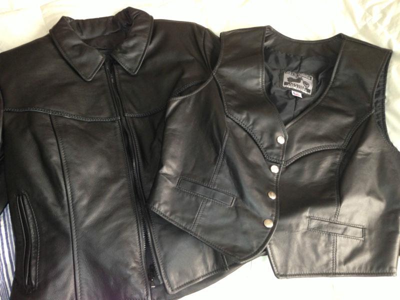 California leather creations: motorcycle leathers set