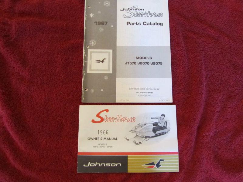 Vintage 1966 johnson skee-horse owner's manual and parts catalogue