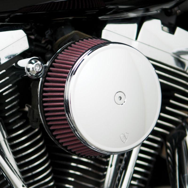 Arlen ness big sucker stage i air filter kit w/cover red filter chrome for hd