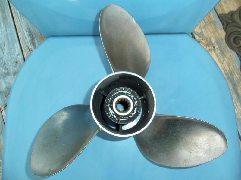 Mercury outboard motor stainless steel raker prop