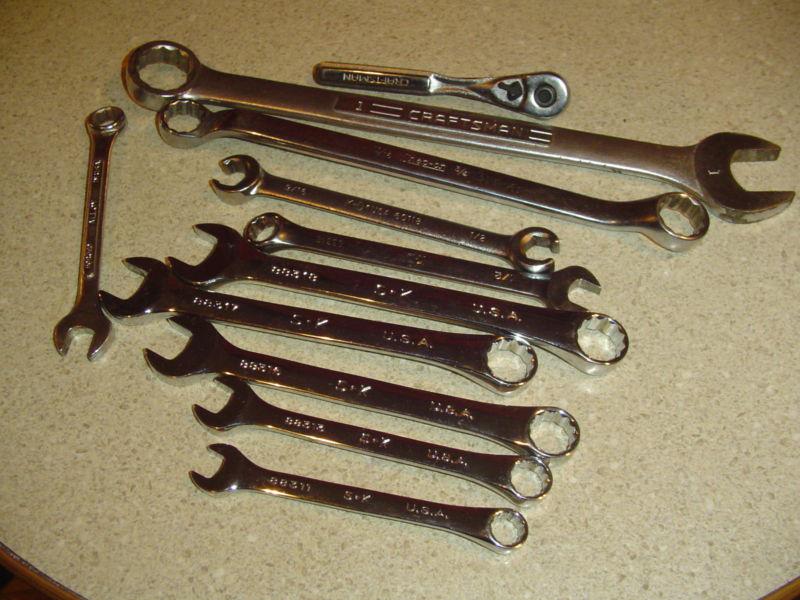 11 hi-end mixed wrenches *snap-on*craftsman*k-d*s-k*s-k wayne