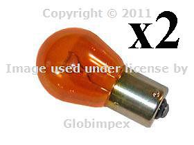 Mercedes w210 front turn signal amber bulb w/ straight pin osram-sylvania (2)