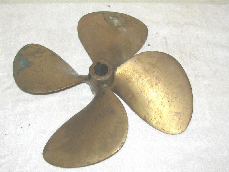  vintage     brass boat propeller  17x15    1 /14  17rh 15