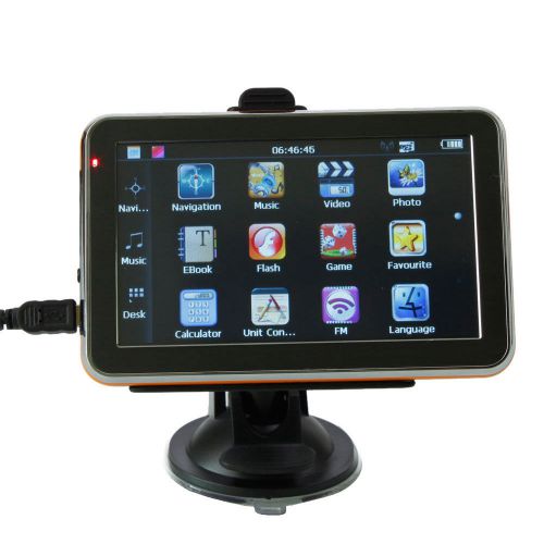 5&#034; car gps navigation tft touch screen 4gb fm mp3 mp4 usa map support tf card