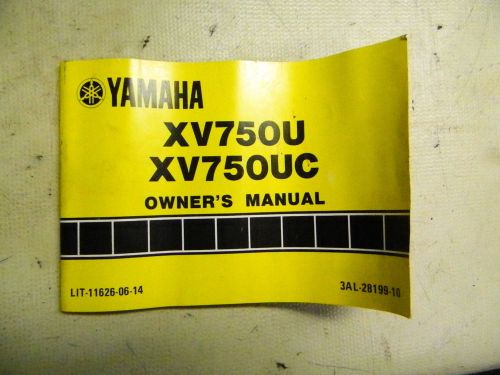 88 yamaha xv 750 xv750 virago owners manual book