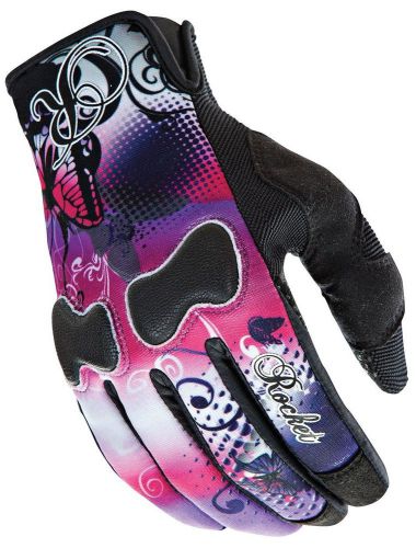Joe rocket ladies rocket nation motorcycle gloves pink/purple/white