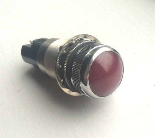 Vintage red curved lens gauge panel light hot rod 1 rare dead stock dialco old