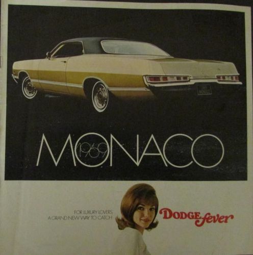 1969 dodge monaco original color sales brochure
