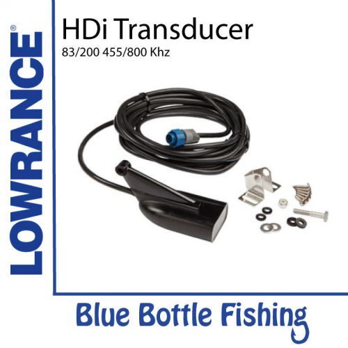 T lowrance hdi skimmer transducer 83/200/455/800 with built in temp.