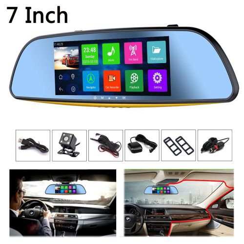Dvr gps navigation android4.4 within car rear view mirror monitor reverse camera