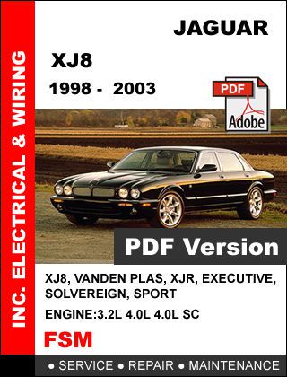 Jaguar 1998 - 2003 xj xj8 xjr ultimate oem factory service repair fsm manual