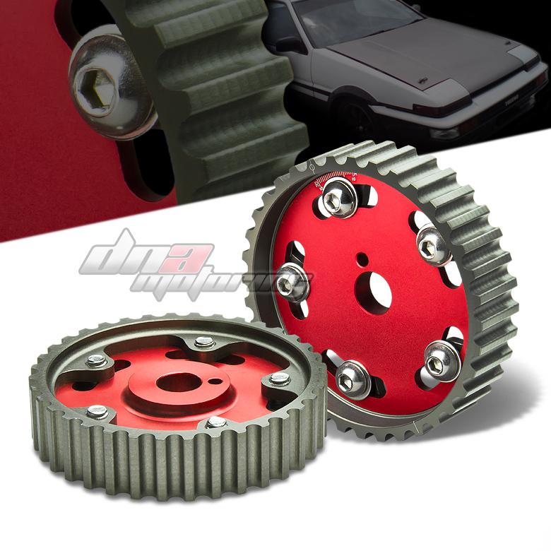 Corolla ae86 sr5 gts mr2 4a-ge 4age dohc red anodized aluminum cam gear pulley