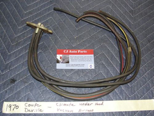 70 cadillac under hood a/c air heater climate control vacuum line harness