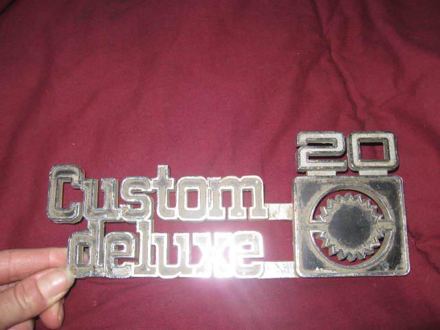 73-80 chevy custom deluxe 20 fender emblem 