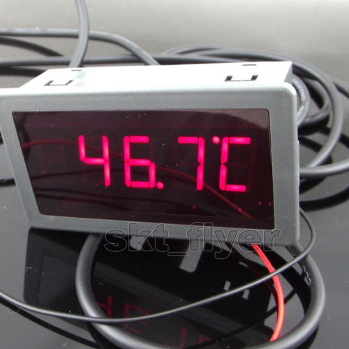 1pcs 2m f/c digital led 12v dc car temp meter thermometer ds18b20 sensor temp