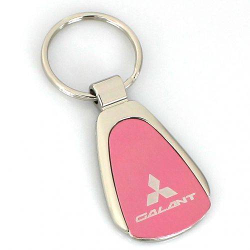 Mitsubishi galant pink tear drop metal key ring
