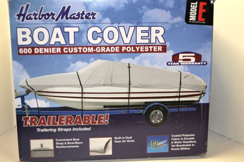 Harbor master 600 denier grey trailerable boat cover fits 20 - 22 ft boats
