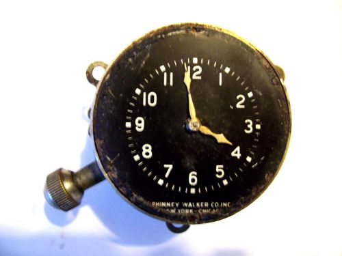Antique automobile dash clock phinney walker co. inc. new york-chicago
