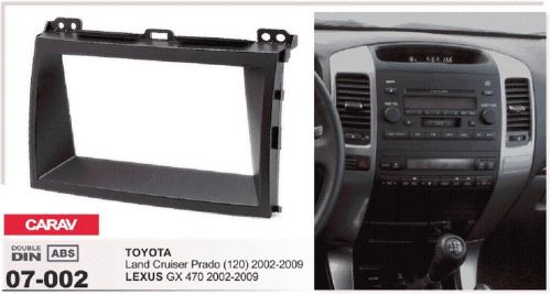 Carav 07-002 2-din car radio fascia dash kit frame lexus gx 470 toyota prado 120