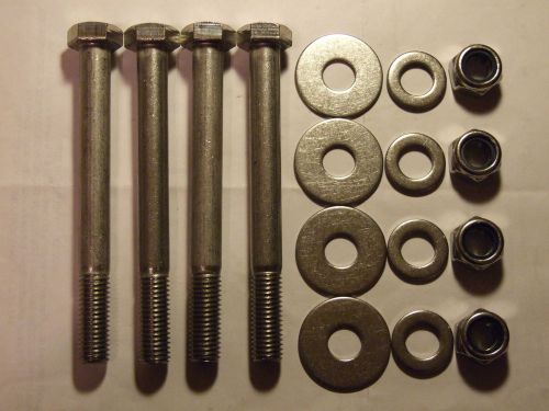 4 outboard motor transom bolts stainless steel 12x130 nuts washer yamaha honda.