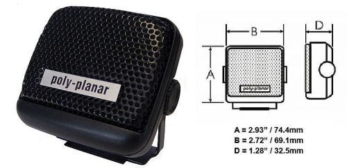 Poly-planar #mb21b - vhf extension speaker - 8w surface mount - black