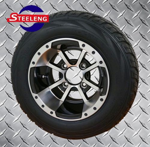 Golf cart 10x7 alloy wheels and 205/50-10 pioneer dot low profile tires (4)