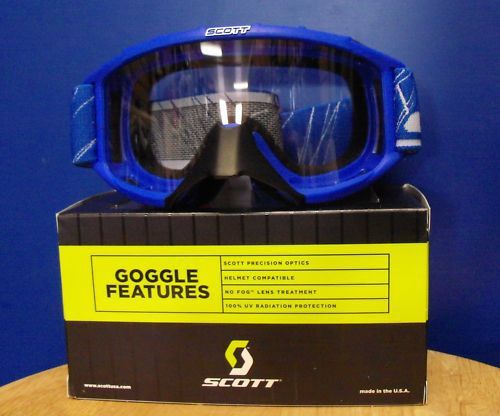 Scott youth 89si blue motorcycle dirt bike atv goggles