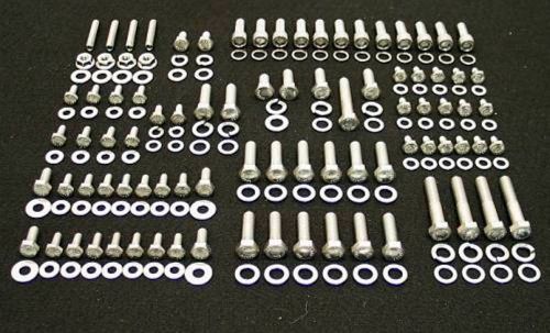 Small block chevy 265 283 302 305 307 327 350 400 stainless engine hex bolt kit