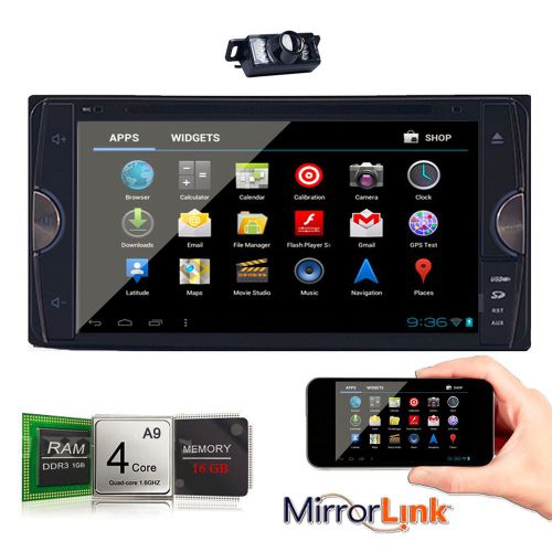 Android 4.4 2 din car stereo dvd player gps navi+cam for toyota hilux yaris rav4