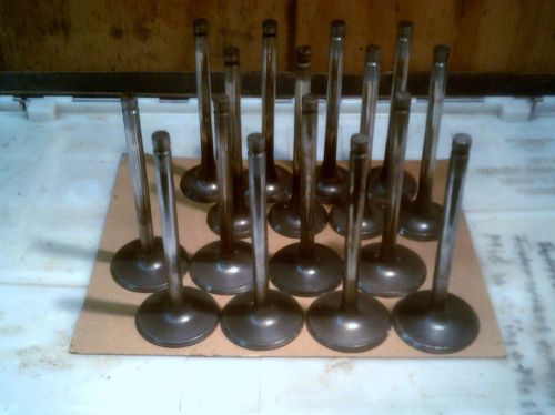 Original bb chevrolet stainless intake and exhaust valves from oval port heads