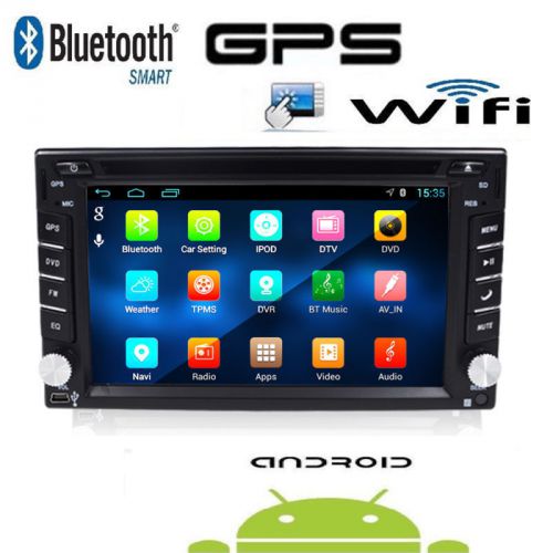 Android 4.4 quad-core gps head unit system touch screen car stereo dvd cd player