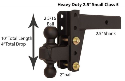 2.5&#034; class 5, adjustable hitch, heavy duty, small 4″ drop/rise