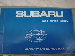 1978 subaru 1600 series wagon warranty and service booklet used free shipping