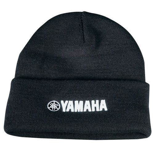 New yamaha snowmobile winter roll up beanie hat black smb-04hro-bk-ns