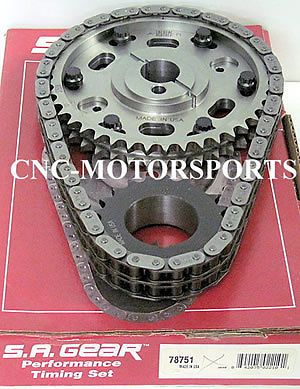 Sb ford 302 351w late billet race adjustable cam timing chain sa gear 78751r